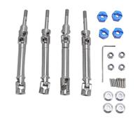 4pcs CVD del eje del rastreador de acero inoxidable de acero inoxidable Conjunto de eje de transmisión del eje trasero, eje de transmisión de CVD de automóvil RC para estampas de