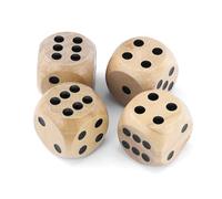 4pcs Dados En Blanco De Madera,Juego De Dados 3cm para Decoración De Bricolaje Y Proyectos Artesanales