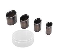 4pcs de cuero cortante de corte conjunto de acero aleación de acero ovalado manual de perforación de moldes para perforaciones