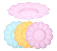 4pcs Deviled Huevo Platter Bandeja Redonda Plástico Deviled Huevo Plato Reutilizable para Huevos Rellenos Y Porción Starter Color Aleatorio