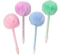 4pcs diamante pintura taladro pluma Pom Pom Nail Art Dotting Pen Pen Pen taladro pluma manicura DIY belleza herramienta accesorios (rosa, verde, púrpura, azul)