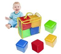 4pcs Dice de Bolsillo, Cubitos de Espuma Suave Cuadrada de 3.9 Pulgadas con Bolsillo Transparente, Dados educativos de Bricolaje, Juego de Juego para enseñar Suave