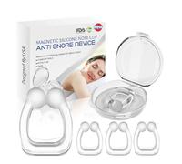 4pcs Dilatador Nasal Anti-Ronquidos, Antironquidos Clip Nasal Magnético Nose Clip Silicona, Dejar de roncar, Mejora la Respiración Nariz Clip para Ayudar a Dormir Apnea Del Sueño