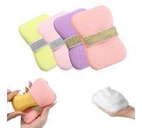 4Pcs Double-Sided Bath Foaming Bag,2-in-1 Exfoliating Bar Soap Pouch,NetSponges For Shower,Quick Lather & Reusable Mesh Soap Holder