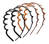 4pcs en zigzag Tandillas de cabecera cómoda de moda ondulada con dientes diademas flexibles no pinchantes para mujeres mujeres niñas, diademas para mujeres