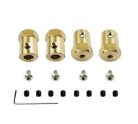 4pcs ENCENDIDO DEL HEX HEX de Brass Universal de 5 mm a 12 mm compatible con C14 C24 C34 C44 B14 B24 B16 B36 D12 MN D91 96 99S Accesorios de actualización de automóviles RC Accesorios de actualización