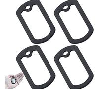 4pcs Estilo Militar De Perros Silicona Silenciador De Perros Cubierta Protectora De Goma para Reducción De Ruido