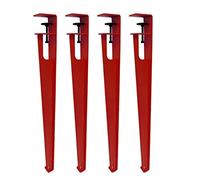 4Pcs F-Shape Iron Table Legs, 76cm(30in), Red, Adjustable, No Punching, Easy Install, for Coffee, Dining, Workbenches, Bars