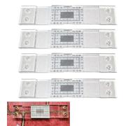 4pcs Fisurometro Monitoreo De Grietas - Medidor Manual De Grietas De Pared, Monitor DeGrietas En Hormigón, Regla De Espacios Para Medición Horizontal Y Vertical En Construcción De Muros
