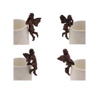 4PCS Flower Fairy Potted Pendant Miniature Fairies Cup Decor Home Art Dcor
