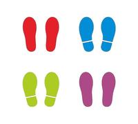 4pcs Footprints Shoe Print Floor Sticker