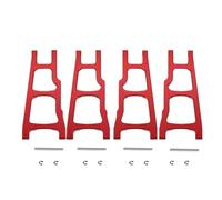 4pcs Front & amp; Armas de suspensión Inferior Trasera compatibles con RC 1 10 4x4 Piezas de actualización de estampas XO-1#3655X Reemplazo de Accesorio de Accesorio de fit Universal(Red)