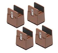 4Pcs Furniture Risers Bed Risers with Adjustable Screw Clamp, Sofa Bed Tables Heavy Duty Risers fit Square or Round Sofa Leg for Cabinet Feet Lifting Width 1-3.7cm (Raise 5cm,Brown)