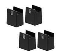 4Pcs Furniture Risers Bed Risers with Adjustable Screw Clamp, Sofa Bed Tables Heavy Duty Risers fit Square or Round Sofa Leg for Cabinet Feet Lifting Width 1-3.7cm (Raise 5cm,Black)
