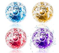 4PCS Glitter Pelota De Hinchable Beach, 40cm Transparente Pelotas De Playa Hinchable, Bolas Inflables De Agua Niños Adultos, Bola Hinchable Para Fiesta Veraniega En La Piscina