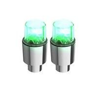(4pcs,green)LED Colorful Car Tire Valve Cap Car Motorcycle Cycling Wheel Lantern Tire Tyre Air Valve Stem Light Cap Auto Tyre Accessory