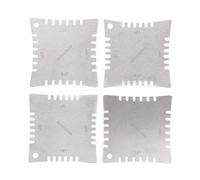 4Pcs Guitar Notched Radius Gauge Set, Stainless Steel Fingerboard Ruler, Fretboard Measuring Luthier Tool with 7.25in to 20in Radius for Guitar Bass Banjo Ukulele Mandolin, Portabl