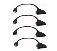 4pcs HDMI-compatible Cable Splitter 1080P 2 Dual Port Splitter 1 In 2 Out Cable Adapter for LCD Monitor/HDTV/DVD HDMI-compatible Splitter