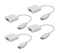 4pcs HDMI Male to VGA Female Adapter Cable, HDMI to VGA Converter, 1080P HD Video Adapter with Built - in IC Chip, HDCP Compliant for Laptop Projector Monitor