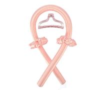 4pcs Heatless Curling Rod, Reusable Soft Ribbon Hair Styling Rollers with Hair Claw Clip, Easy to Use Hair Curling Rod for All Hair Types, Portable Hairdressing Styling Rollers for Home Travel ( Color
