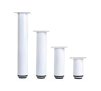 4pcs Height-Adjustable Table Legs Steel Black, Furniture Legs Feet, Table Legs for Sofas,3/10inch Furniture Legs Round Legs, for Cupboard Bar Desk Leg Whitecement Sofa,Cabinet,