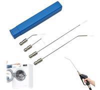 4Pcs High Pressure Washer Nozzle Kit,Stainless Steel Water Heater Flush Wand Tool,1/4 Inch Quick-Connect Extension Rod Nozzle Cleaning Set for Washing Machines,AC,Water Heaters (4C)