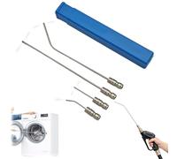 4Pcs High Pressure Washer Nozzle Kit,Stainless Steel Water Heater Flush Wand Tool,1/4 Inch Quick-Connect Extension Rod Nozzle Cleaning Set for Washing Machines,AC,Water Heaters (4D)