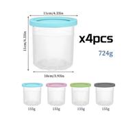 4pcs Ice Cream Pint Containers,Containers Replacement Pints Homemade Ice Cream Ice Cream Containers with Lids Compatible with Nc300 Nc299amz Series Ic