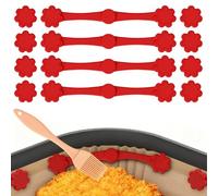 4pcs Imanes de Freidora de Aire，1pcs cepillo de silicona y 8 Imanes Fijar Papel Hornear Hebillas Magnéticas de Silicona para Freidora de Airepara Air Fryer, Evita Hojas Papel Desechables Cubran Alime