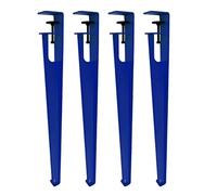 4Pcs Iron F-Shape Table Legs, 76cm(30in), Blue, Adjustable, No Punching, 300kg Capacity, Coffee/Dining/Workbench/Bar Use