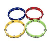 4pcs Juego de Pandereta de Madera Jingles Jingles Handheld Panderina para Iglesias Conciertos Instrumento Percusión Setmtambourine Drumtambourinew to la Práctica y