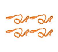 4PCS Kayak Rod Lanyard, Canoe Paddle Leash, Super Elastic Nylon Kayak Coiled Lanyard for Surfing Rafting Fishing, Anti Lost Kayak Paddle Leash with Quick Setup Design, Weight (Orange)