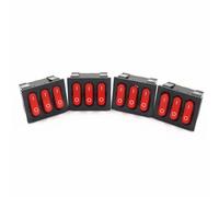 4Pcs KCD4 220V Triple red with light 9 feet 2 gears boat switch KCD3-303 3 in 1 combination rocker 15A ZGPOSQKZSC
