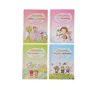 4pcs Kids English Practice Copybook Practical Training Copybook (random Pattern)