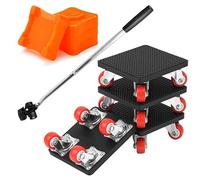 4pcs Kit Elevador de Muebles Pesados, Juego de Ruedas con Barra de Extensión, Juego de Ruedas de Transporte para Muebles, Ruedas de Transporte para Muebles Mover Rodillo Giratorio 360° para Lavadora