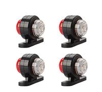 4PCS LED Luz de Marcador Lateral 12V Rojo y Rlanco Indicador de Posiciones Luz para Camiones RVs Caravanas Barcos Remolques Semirremolques Tractores
