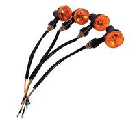 4Pcs Luces Indicadoras De SeñAl De De Motocicleta, 12V Abs PláStico Indicadores Universales Luz Intermitente (áMbar)