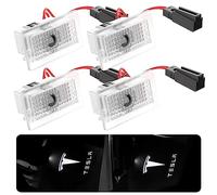 4Pcs Luces LED de Bienvenida: Nizirioo Coche Logo Proyección, per Tesla Model 3/Y/S/X Luz de bienvenida Foco de la puerta, Luz de bienvenida del coche, Uz de bienvenida del coche
