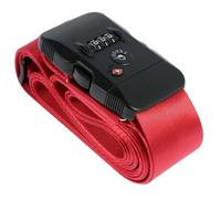 4Pcs Luggage Strap Lock Adjustable Travel Suitcase Belt para Equipaje(Red)