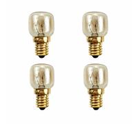 4PCS Luz Para Horno, Bombillas Lampara Sal, Bombilla Nevera 25w E14, Resistentes Hasta 300 Grados, Blanca Cálida 2700k, Para Horno, Parrillas, Lámpara De Sal, Microondas, Frigorífico