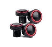 4pcs M10x1.25 Universal Motorcycle CNC Mirror Hole Plugs Screws Bolts Right Left Hand Thread Mirror Hole Caps Accessories(Red)