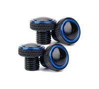 4pcs M10x1.25 Universal Motorcycle CNC Mirror Hole Plugs Screws Bolts Right Left Hand Thread Mirror Hole Caps Accessories(Blue)