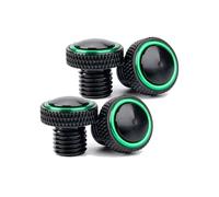 4pcs M10x1.25 Universal Motorcycle CNC Mirror Hole Plugs Screws Bolts Right Left Hand Thread Mirror Hole Caps Accessories(Green)
