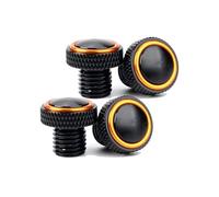 4pcs M10x1.25 Universal Motorcycle CNC Mirror Hole Plugs Screws Bolts Right Left Hand Thread Mirror Hole Caps Accessories(Orange)