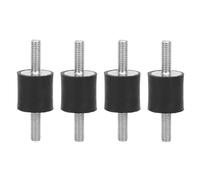 4pcs M6 Soportes Aislantes Antivibración Goma con Pernos Amortiguadores Doble Extremo Silent Block Tornillos Soportes Amortiguación Vibraciones(VV20*20 M6*18)
