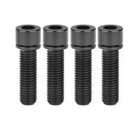 4pcs M7/M8 Aleación de titanio Hex Cabeza pequeña con tornillo de lavadora, Negro, M7x20mm