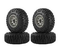 4pcs metal de 1.0 pulgadas de plato profundo de plato profundo juego de neumático compatible con 1/18 1/24 a escala rc rastler cars se adapta a scx24 ax24 y modelos similares piezas de actualización(G