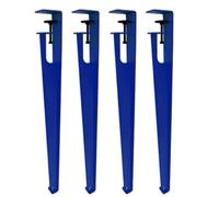 4pcs Metal F-Shaped Furniture Leg Coffee Table Bar Legs, Clamp-On, No-Punching, Detachable Furniture Leg, Easy Install Industrial Table Support for DIY Furniture Console,Dark Blue,76cm(30in)