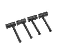 4PCS Metal Guitar Bridge Saddles | High Hardness String Saddle Replacement for Electric Guitar / 4 String Bass | Black Glossy Finish