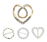 4pcs Metal Ring Waist Button Scarf Button Corner Hem Waist Knotted Brooches Women T-shirt Fixed Buckle Girl Decor para Mujeres Niñas Accesorios Decorativos(Gold)